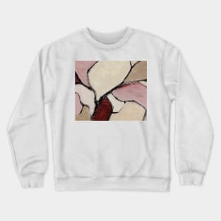 Abstract Oil Painting Maroon Mauve Taupe 2c34 Crewneck Sweatshirt